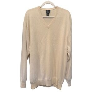 Jos A Bank Executive Collec. 100% Cashmere V Neck Sweater Mens Quiet Luxury